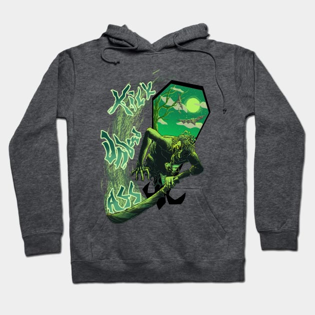 Kick Undead Ass - Toxic Slime Hoodie by SurSalute